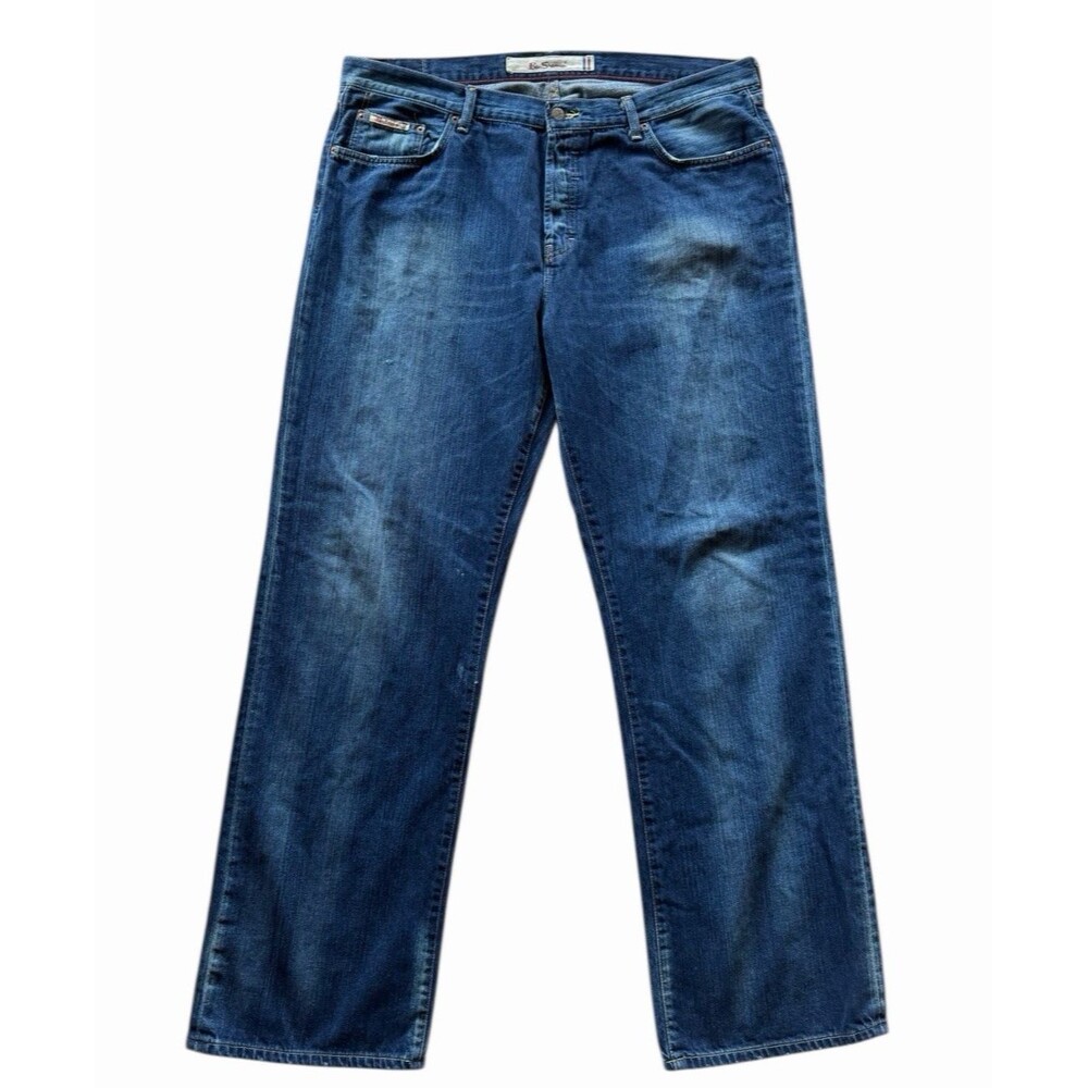 Ben Sherman Men's 40x34 Denim Jeans True Fit Button Fly Straight DM031MO